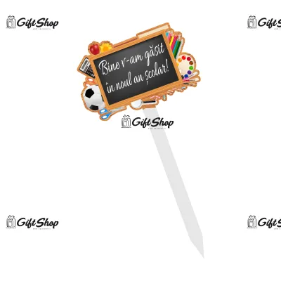 Bine v-am gasit in noul an scolar, topper lemn, model a